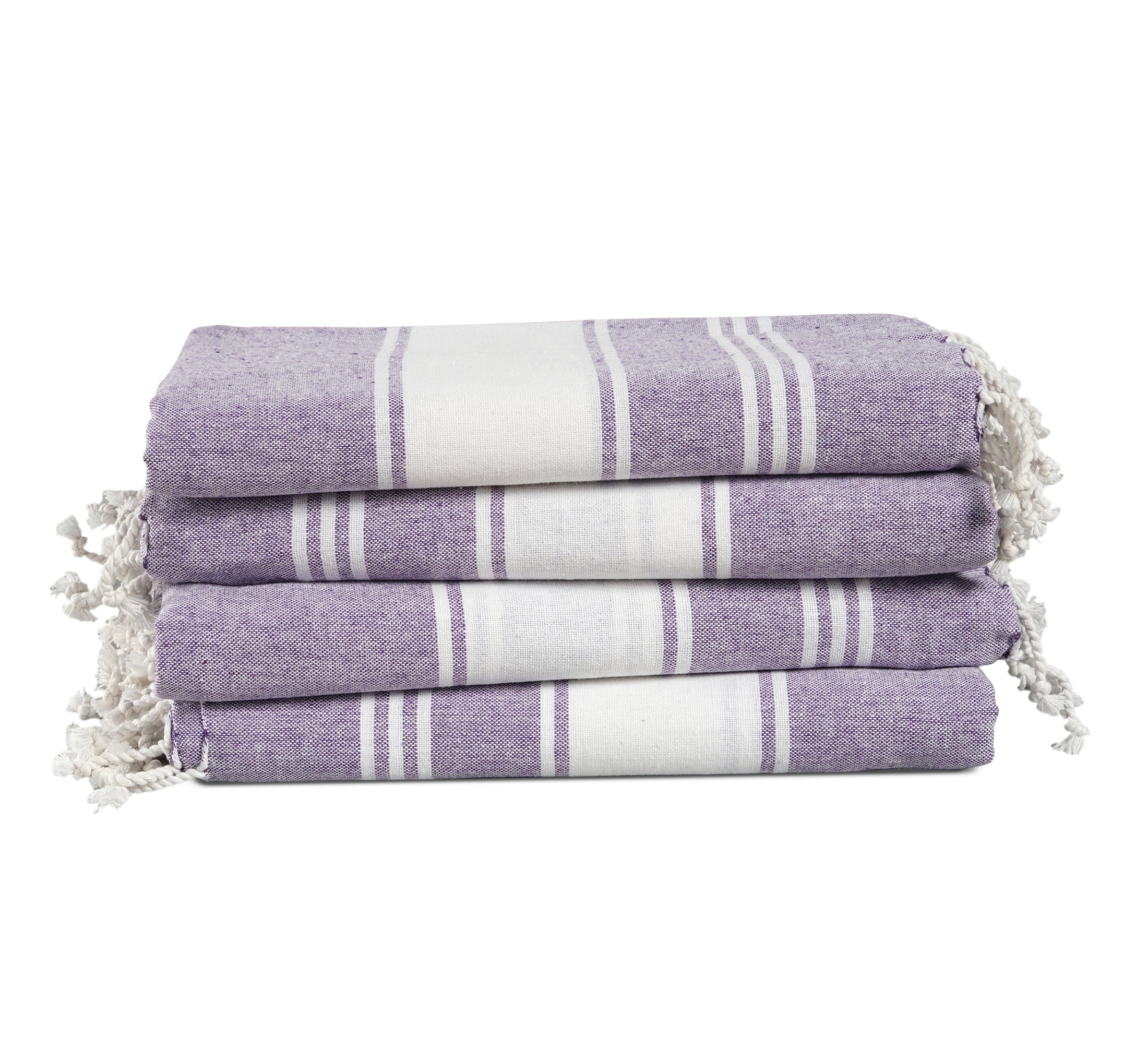 Set of 4 Chambray Turkish Beach Towels - Day Break